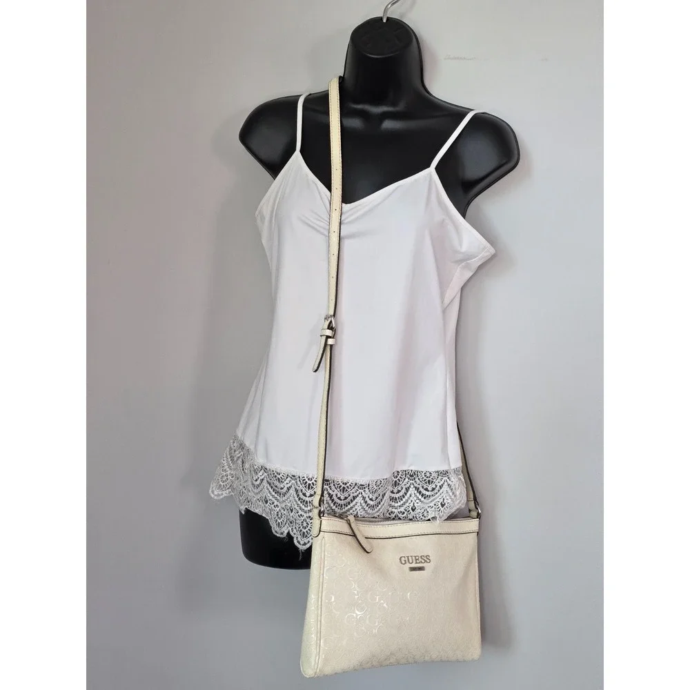 Guess‎ Purse White Cream Crossbody Handbag Shoulder Bag Purse BB508814